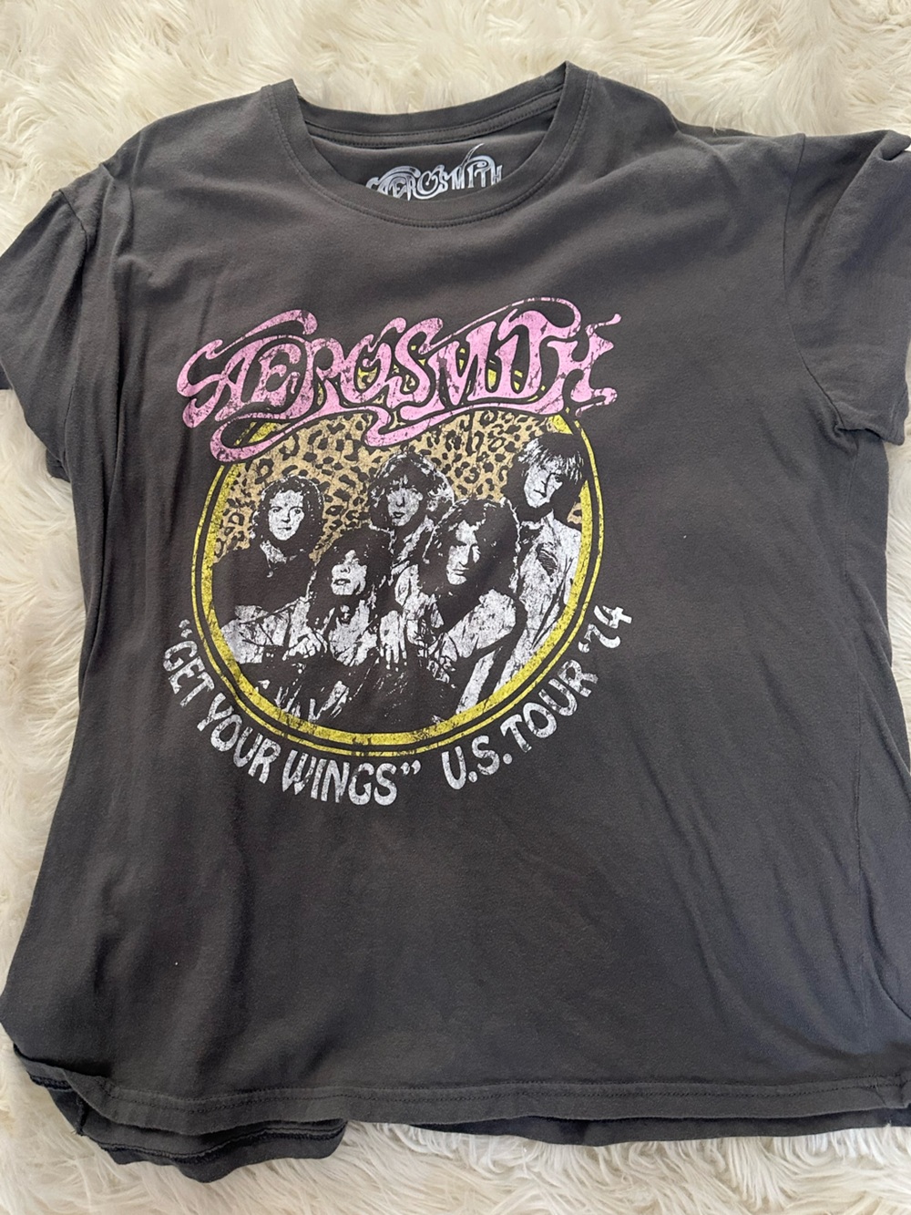 Aerosmith 'Get Your Wings' Black Short Sleeve Graphic Tee